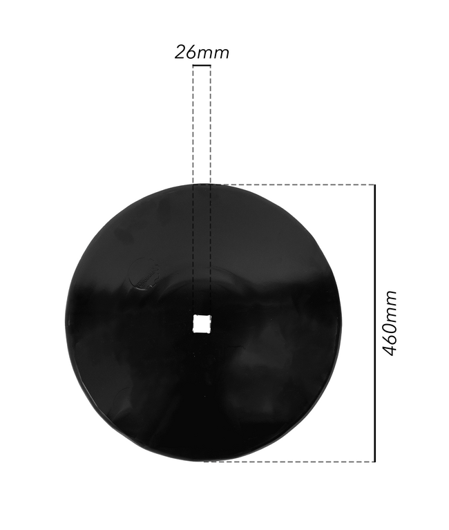 Disco frangizolle liscio con Ø 460mm spessore 3mm e foro quadrato di 26mm (3)