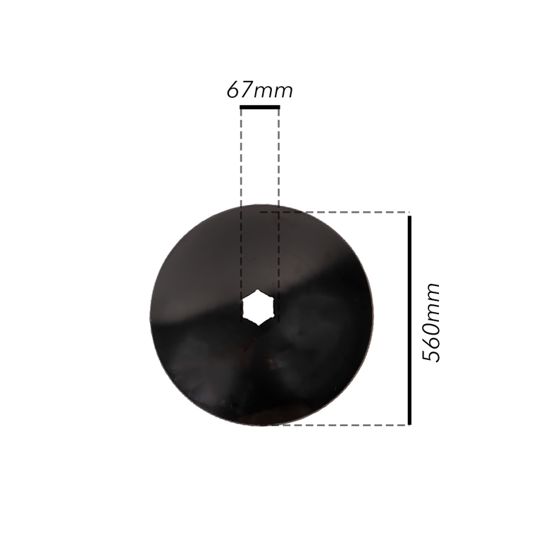 Disco frangizolle liscio Ø 560mm sp. 4,5mm con foro esagonale da 67mm (3)