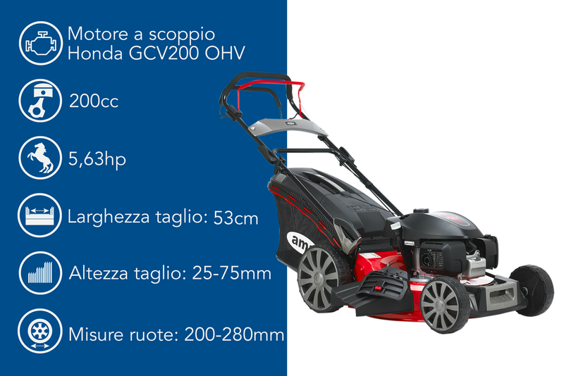 Rasaerba a trazione Ama TRX 531H da 200cc funzioni 4in1 (17)